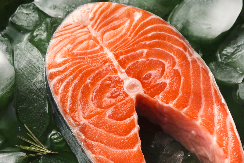 Salmon Steaks - Red King Salmon - 8 lb Box - Free Shipping